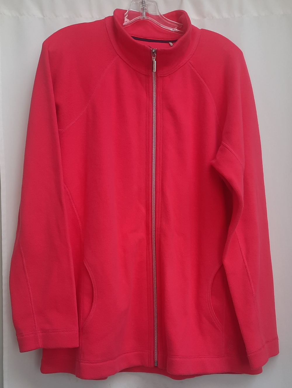 TOMMY BAHAMA Aruba Full-Zip Cotton Sweatshirt Jacket Pink Size XL